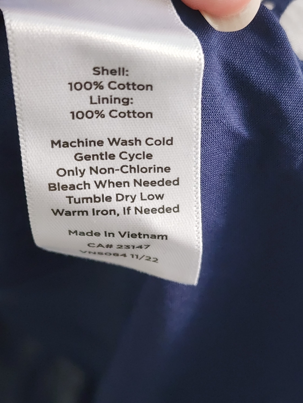 Talbots Petite A Line Midi Skirt 14 Large Navy White Floral Print Boho Coastal - Picture 10 of 10